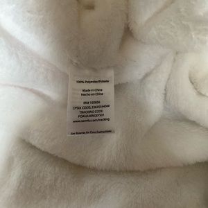bathrobe white color with unicorn print